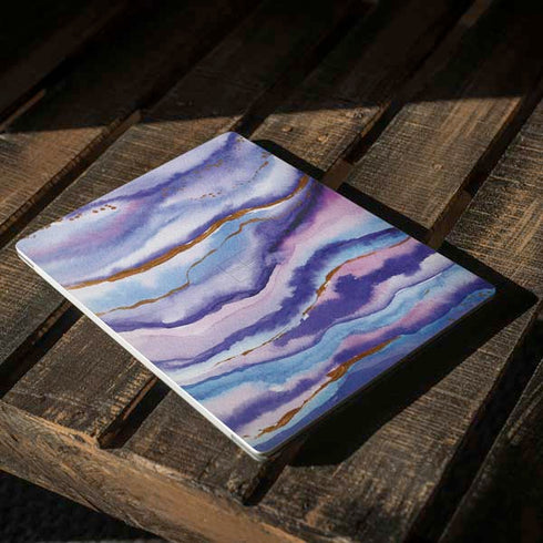 Blue Violet Watercolor Geode Surface Laptop 2 Skin